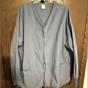 Ceil blue long sleeve scrub jacket 2XL